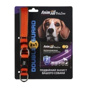 Комплект AnimAll VetLine Double Guard нашийник з протипаразитарною стрічкою, 20 мм, 320 - 400 мм, помаранчевий