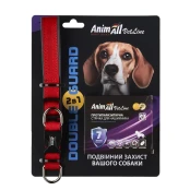 Комплект AnimAll VetLine Double Guard нашийник з протипаразитарною стрічкою, 20 мм, 320 - 400 мм, червоний