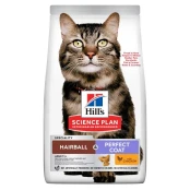 Сухий корм Hill’s Science Plan Hairball & Perfect Coat для дорослих котів для виведення грудочок шерсті, з куркою 1.5 кг