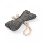 Игрушка Природа «Косточка большая» для собак, серая, 15×16×7 см