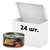 Упаковка консервів AnimAll Duo Delice для котів, паштет з курки зі шматочками краба, 80 г, 24 штуки