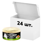 Упаковка консервів AnimAll Platinum для котів, ніжний паштет із кроля, 70 г, 24 штуки