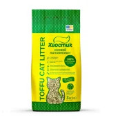 Соевый наполнитель Хвостик для кошачьего туалета, без аромата, 3 кг