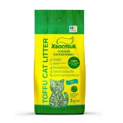 Соевый наполнитель Хвостик для кошачьего туалета, с ароматом мяты, 3 кг