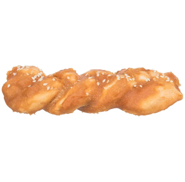 Ласощі Trixie Denta Fun Chicken Bread для собак, хлібчик з куркою, 15 см, 75 г, 5 штук в пакуванні