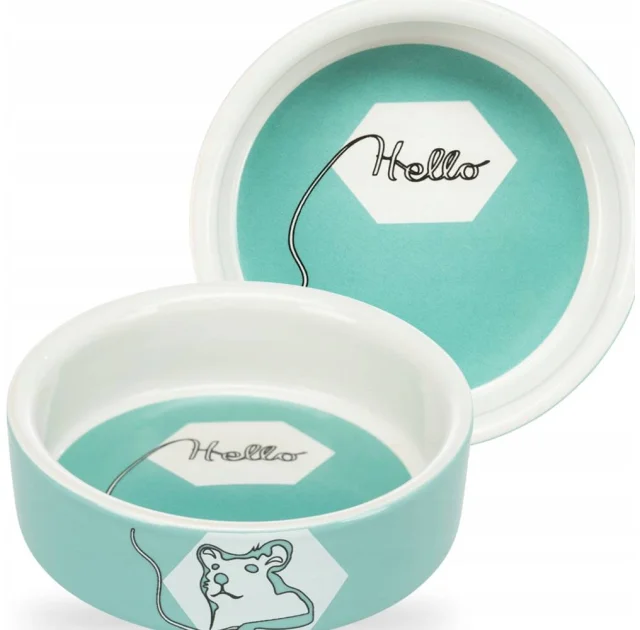 Миска Trixie Hello Hamster для грызунов, керамическая, диаметр 8 см, 90 мл, цвета в ассортименте