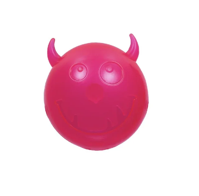 Мяч AnimAll Fun для собак чёртик с пищалкой, 45 мм, розовый