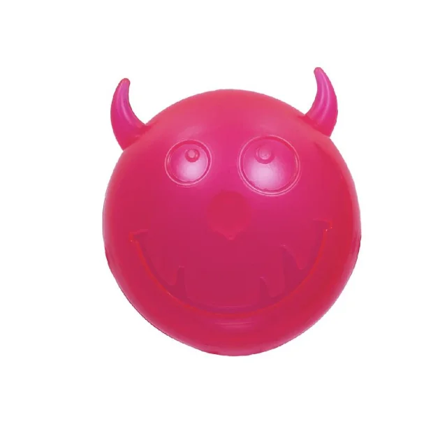 Мяч AnimAll Fun для собак чёртик с пищалкой, 75 мм, розовый