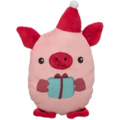 Игрушка Trixie Рождественская свинка для собак, плюш, 19 см