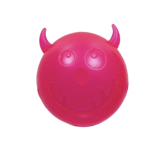 Мяч AnimAll Fun чёртик с пищалкой для собак и кошек, 65 мм, розовый