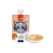 Крем-суп Wanpy Salmon Chicken & Carrot для котів, лосось і курка з морковую, 90 г