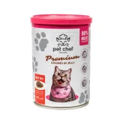 Консерви Pet Chef М'ясний мікс для дорослих котів, шматочки в желе, 415 г