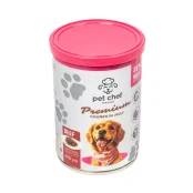 Консервы Pet Chef Beef для взрослых собак, кусочки в желе, с говядиной, 415 г