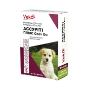 Каплі Veko Ассуріті Плюс Cпот Он проти паразитів для собак до 4 кг, 6 піпеток, 0.4 мл