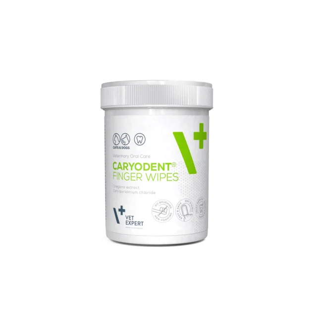 Серветки на палец для чистки зубов Vet Expert Caryodent КериоДент для кошек и собак, 50 штук