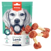 Лакомство для собак Wanpy Lamb Jerky Dumbell, вяленый ягненок, кость-гантель, 100 г