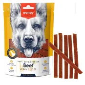 Лакомство для собак Wanpy Soft Beef Jerky Slices, вяленая говядина с уткой, слайсы, 100 г