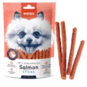 Лакомство Wanpy Salmon Sticks для собак, палочки с лососем, 100 г
