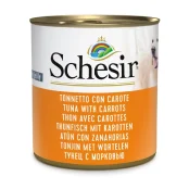 Влажный корм Schesir Tuna With Carrots, консервы для собак, тунец с морковью в желе, 285 г