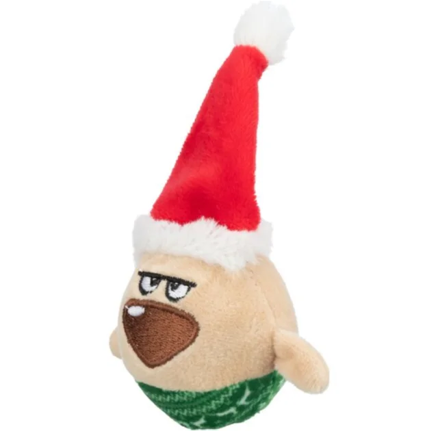Игрушка Trixie Dwarf для кошек, рождественский гном с погремушкой, плюш, 6×12 см