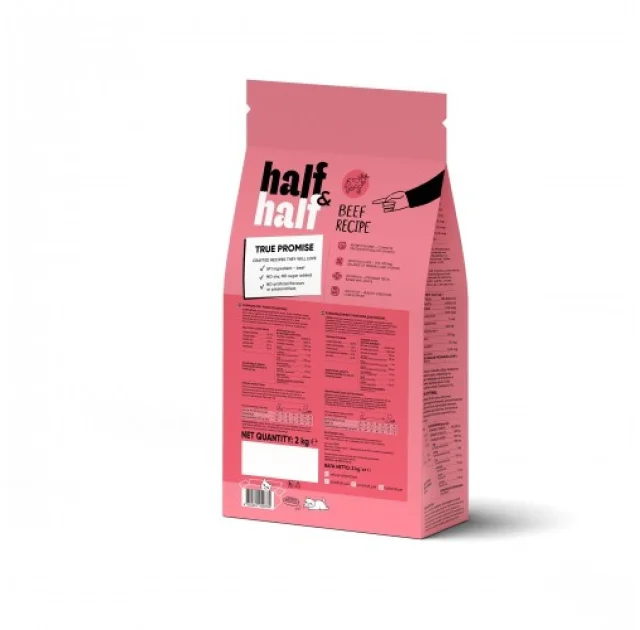 Сухой корм Half&Half для котят, с говядиной, 2 кг
