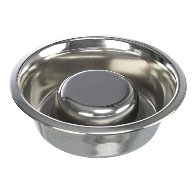 Миска Trixie Feeding Slow для собак, нержавіюча сталь, 1.1 л, 21 см
