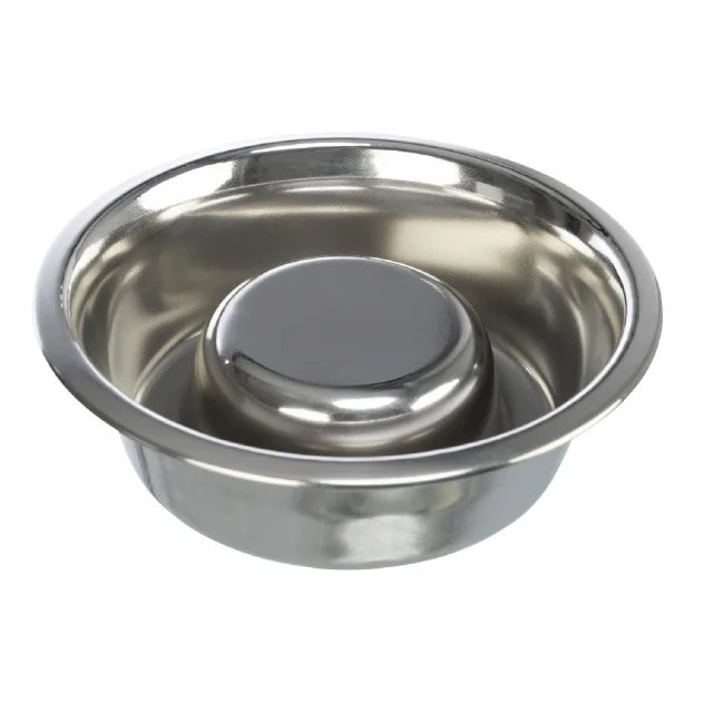 Миска Trixie Feeding Slow для собак, нержавіюча сталь, 1.5 л, 24 см