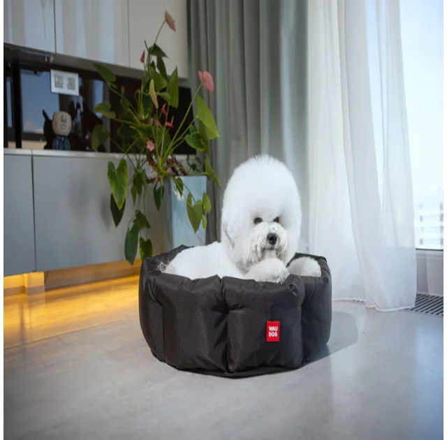 Лежанка Waudog Relax для собак, рисунок "Супермэн", с сменной подушкой, M, ширина 42 см, длина 52 см, высота 19 см