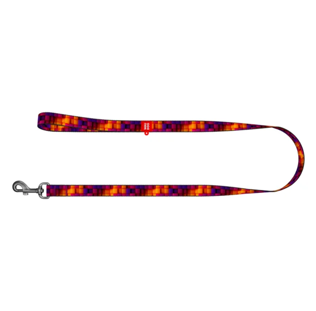 Поводок Waudog Nylon для собак, рисунок "Кубы 3Д", нейлоновый, S, ширина: 15 мм, длина: 122 см