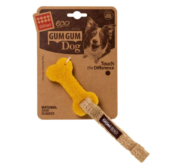 Игрушка GIGwi Gum gum маленькая кость для собак,каучук, печенька, 9 см