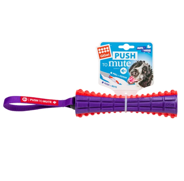 Іграшка GiGwi Push to mute Палиця з пищалкою, що відключається для собак, TPR гума, нейлон, 17 см