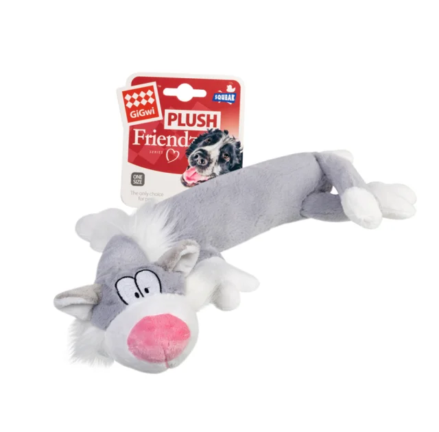 Іграшка GiGwi Plush Кіт з пищалкою для собак,такнь,плюш,штучне хутро, 63 см