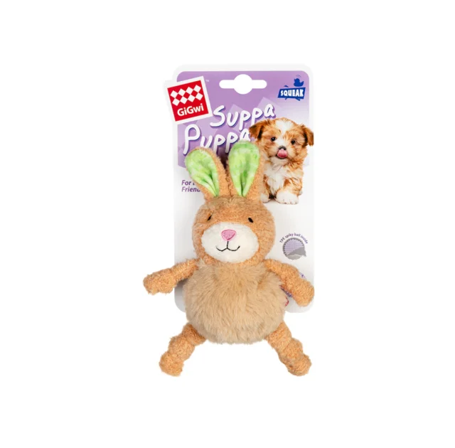 Игрушка GiGwi Suppa Puppa Зайка с мячиком внутри для собак,термопластическая резина, 11 см