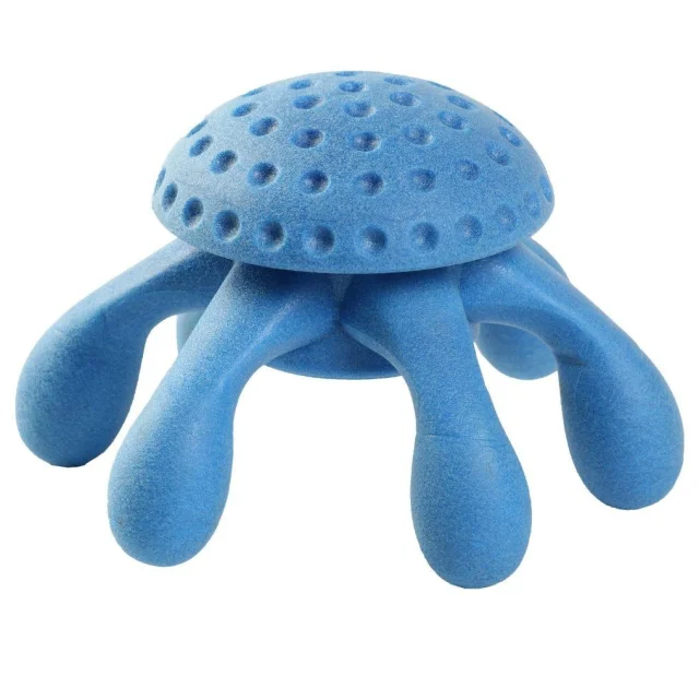 Игрушка Kiwi Walker Осьминог для собак, голубой, 12 см