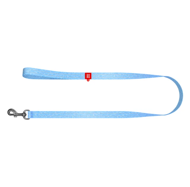 Поводок Waudog Re-cotton для собак из восстановленного хлопка, светоотражающий, ширина: 15 мм, длина: 150 см, S, голубой