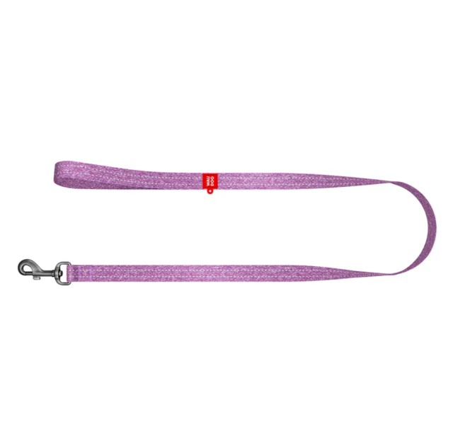 Поводок Waudog Re-cotton для собак из восстановленного хлопка, светоотражающий, ширина: 15 мм, длина: 150 см, S, фиолетовый