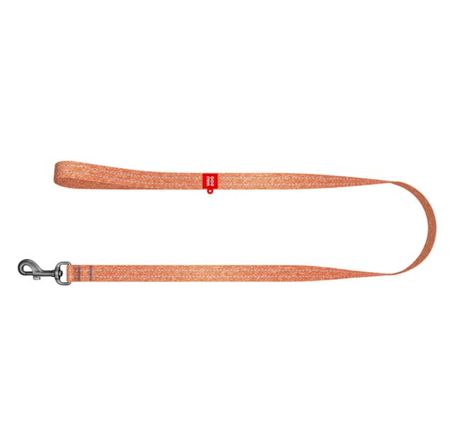 Повідець Waudog Re-cotton для собак із відновленої бавовни, світловідбиваючий, ширина: 15 мм, довжина: 150 см, S, помаранчевий