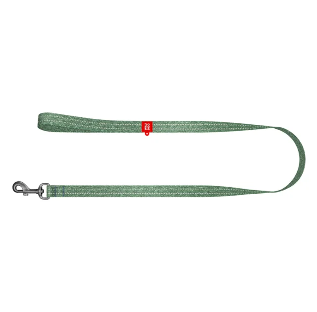 Поводок Waudog Re-cotton для собак из восстановленного хлопка, светоотражающий, ширина: 15 мм, длина: 500 см, S, зеленый