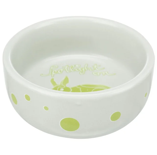 Миска Trixie Ceramic Bowl с принтом кролика, для грызунов, керамическая, диаметр 11 см, 250 мл