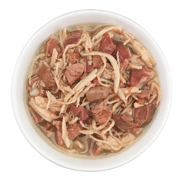 Вологий корм Schesir After Dark Chicken With Beef, консерви для котів, курка з яловичиною в бульйоні, 80 г