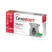 Краплі Селафорт від бліх, кліщів і гельмінтів для собак вагою 10.1-20 кг, 1 піпетка