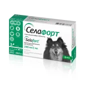 Краплі KRKA Селафорт від бліх, кліщів і гельмінтів для собак вагою 20.1-40 кг, 1 піпетка