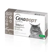 Капли KRKA Селафорт от блох, клещей и гельминтов для кошек весом 7.6-10 кг, 1 пипетка