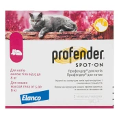 Капли от глистов Elanco Profender Spot-On для котов от 5 до 8 кг, 1.12 мл, цена за 1 пипетку