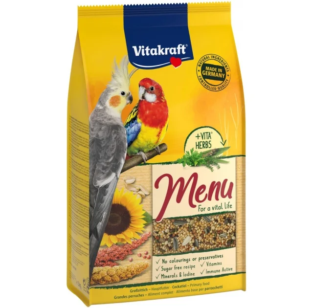 Корм Vitakraft Premium Menu для средних попугаев, 1 кг