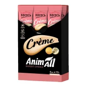 Ласощі AnimAll Сrème для котів, зі смаком лосося, 6×15 г