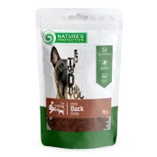 Лакомство Nature's Protection Mini Duck Dices для собак, маленькие кусочки утки, 75 г