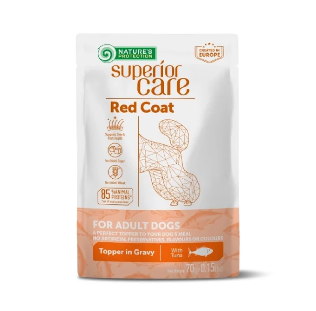 Вологий корм Nature`s Protection Superior Care Red Coat, з тунцем, для дорослих собак, усіх порід, 70 г