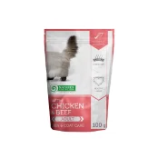 Вологий корм Nature`s Protection для котів, для підтримки здоров`я шерсті та шкіри, з куркою та яловичиною, 100 г