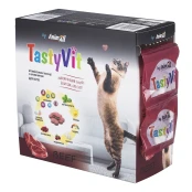 Витамизированное лакомство AnimAll TastyVit для кошек, с говядиной, 600 штук (50 пакетов по 12 штук)